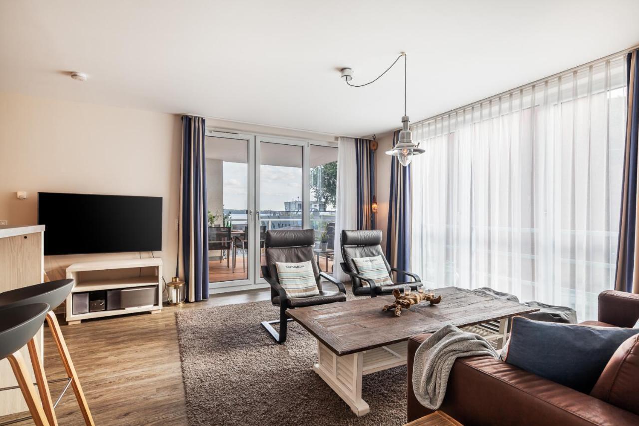 Apartmenthaus Hafenspitze Ap 5 - "Am Yachthafen 5" - Blickrichtung Offenes Meerstrandpromenade Eckernförde Kültér fotó