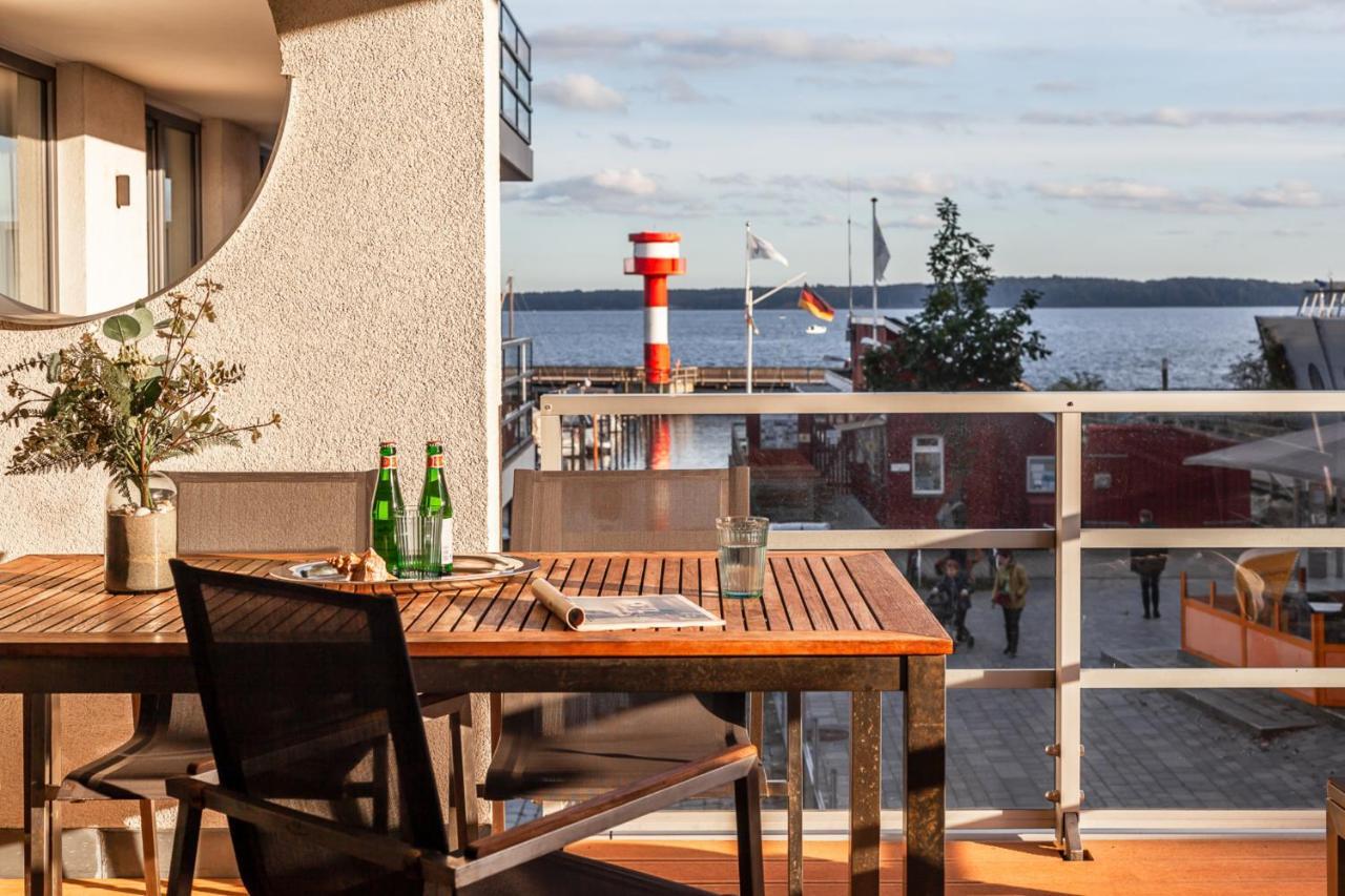 Apartmenthaus Hafenspitze Ap 5 - "Am Yachthafen 5" - Blickrichtung Offenes Meerstrandpromenade Eckernförde Kültér fotó