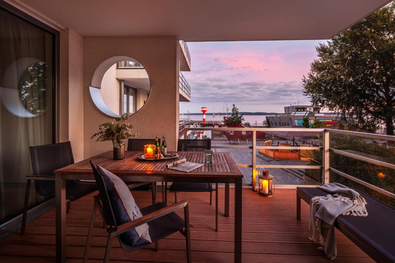 Apartmenthaus Hafenspitze Ap 5 - "Am Yachthafen 5" - Blickrichtung Offenes Meerstrandpromenade Eckernförde Kültér fotó